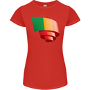 Curled Mali Flag Malian Day Football Womens Petite Cut T-Shirt Red