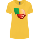 Curled Mali Flag Malian Day Football Womens Wider Cut T-Shirt Yellow