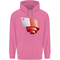 Curled Malta Flag Maltese Day Football Childrens Kids Hoodie Azalea