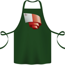 Curled Malta Flag Maltese Day Football Cotton Apron 100% Organic Forest Green