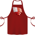 Curled Malta Flag Maltese Day Football Cotton Apron 100% Organic Maroon