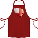 Curled Malta Flag Maltese Day Football Cotton Apron 100% Organic Maroon