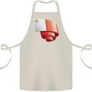 Curled Malta Flag Maltese Day Football Cotton Apron 100% Organic Natural