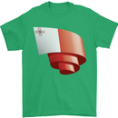 Curled Malta Flag Maltese Day Football Mens T-Shirt 100% Cotton Irish Green
