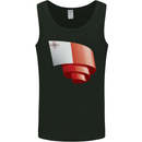 Curled Malta Flag Maltese Day Football Mens Vest Tank Top Black