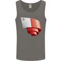 Curled Malta Flag Maltese Day Football Mens Vest Tank Top Charcoal