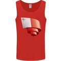 Curled Malta Flag Maltese Day Football Mens Vest Tank Top Red