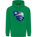 Curled Marshall Islands Flag Day Football Childrens Kids Hoodie Irish Green