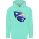 Curled Marshall Islands Flag Day Football Childrens Kids Hoodie Peppermint