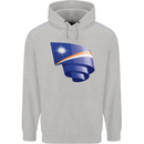 Curled Marshall Islands Flag Day Football Childrens Kids Hoodie Sports Grey