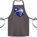 Curled Marshall Islands Flag Day Football Cotton Apron 100% Organic Dark Grey
