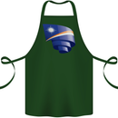Curled Marshall Islands Flag Day Football Cotton Apron 100% Organic Forest Green