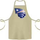 Curled Marshall Islands Flag Day Football Cotton Apron 100% Organic Khaki