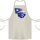 Curled Marshall Islands Flag Day Football Cotton Apron 100% Organic Natural