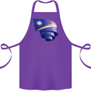 Curled Marshall Islands Flag Day Football Cotton Apron 100% Organic Purple