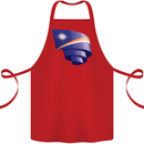 Curled Marshall Islands Flag Day Football Cotton Apron 100% Organic Red