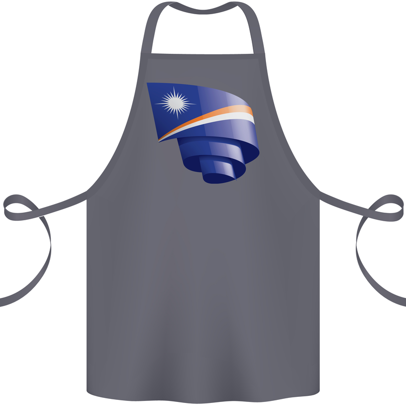 Curled Marshall Islands Flag Day Football Cotton Apron 100% Organic Steel