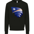 Curled Marshall Islands Flag Day Football Kids Sweatshirt Jumper Black