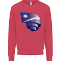 Curled Marshall Islands Flag Day Football Kids Sweatshirt Jumper Heliconia