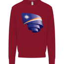 Curled Marshall Islands Flag Day Football Kids Sweatshirt Jumper Red