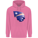 Curled Marshall Islands Flag Day Football Mens 80% Cotton Hoodie Azelea