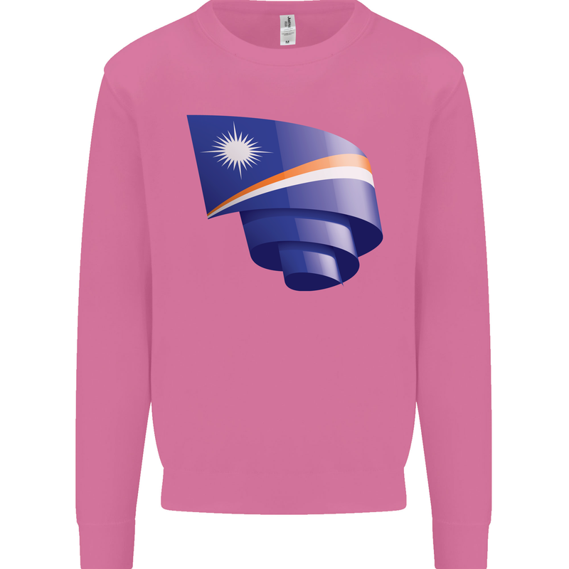 Curled Marshall Islands Flag Day Football Mens Sweatshirt Jumper Azalea