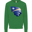 Curled Marshall Islands Flag Day Football Mens Sweatshirt Jumper Irish Green