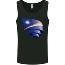 Curled Marshall Islands Flag Day Football Mens Vest Tank Top Black