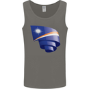 Curled Marshall Islands Flag Day Football Mens Vest Tank Top Charcoal
