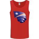 Curled Marshall Islands Flag Day Football Mens Vest Tank Top Red