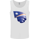 Curled Marshall Islands Flag Day Football Mens Vest Tank Top White