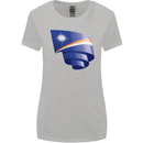 Curled Marshall Islands Flag Day Football Womens Wider Cut T-Shirt Sports Grey