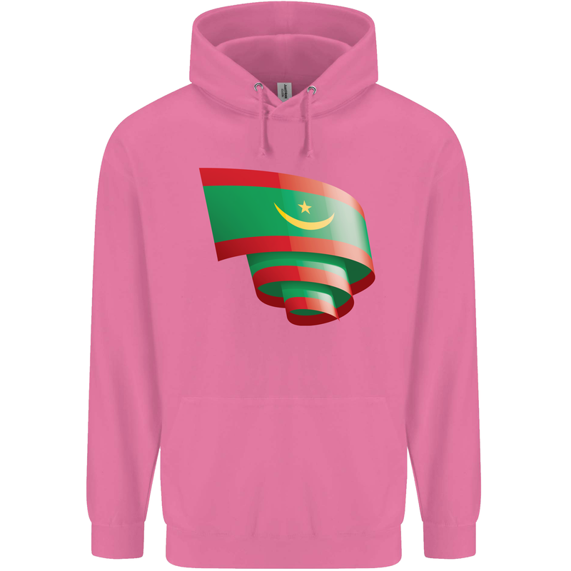 Curled Mauritania Flag Mauritanian Day Football Childrens Kids Hoodie Azalea