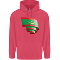 Curled Mauritania Flag Mauritanian Day Football Childrens Kids Hoodie Heliconia