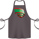 Curled Mauritania Flag Mauritanian Day Football Cotton Apron 100% Organic Dark Grey