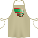 Curled Mauritania Flag Mauritanian Day Football Cotton Apron 100% Organic Khaki