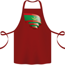 Curled Mauritania Flag Mauritanian Day Football Cotton Apron 100% Organic Maroon