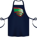 Curled Mauritania Flag Mauritanian Day Football Cotton Apron 100% Organic Navy Blue