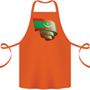 Curled Mauritania Flag Mauritanian Day Football Cotton Apron 100% Organic Orange