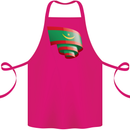 Curled Mauritania Flag Mauritanian Day Football Cotton Apron 100% Organic Pink