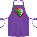 Curled Mauritania Flag Mauritanian Day Football Cotton Apron 100% Organic Purple