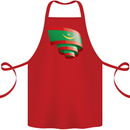 Curled Mauritania Flag Mauritanian Day Football Cotton Apron 100% Organic Red