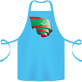 Curled Mauritania Flag Mauritanian Day Football Cotton Apron 100% Organic Turquoise