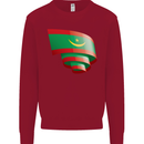 Curled Mauritania Flag Mauritanian Day Football Kids Sweatshirt Jumper Red