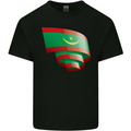 Curled Mauritania Flag Mauritanian Day Football Kids T-Shirt Childrens Black
