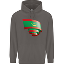 Curled Mauritania Flag Mauritanian Day Football Mens 80% Cotton Hoodie Charcoal