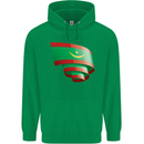 Curled Mauritania Flag Mauritanian Day Football Mens 80% Cotton Hoodie Irish Green