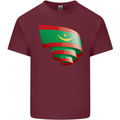 Curled Mauritania Flag Mauritanian Day Football Mens Cotton T-Shirt Tee Top Maroon