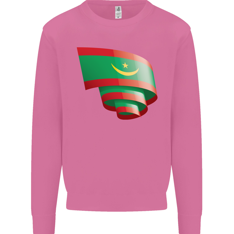 Curled Mauritania Flag Mauritanian Day Football Mens Sweatshirt Jumper Azalea