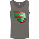 Curled Mauritania Flag Mauritanian Day Football Mens Vest Tank Top Charcoal